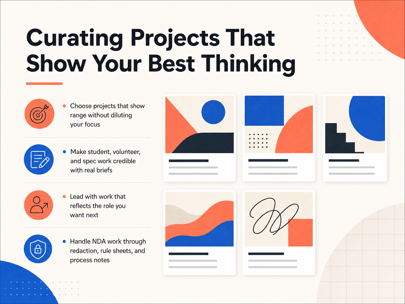 Curating Projects That Show Your Best Thinking