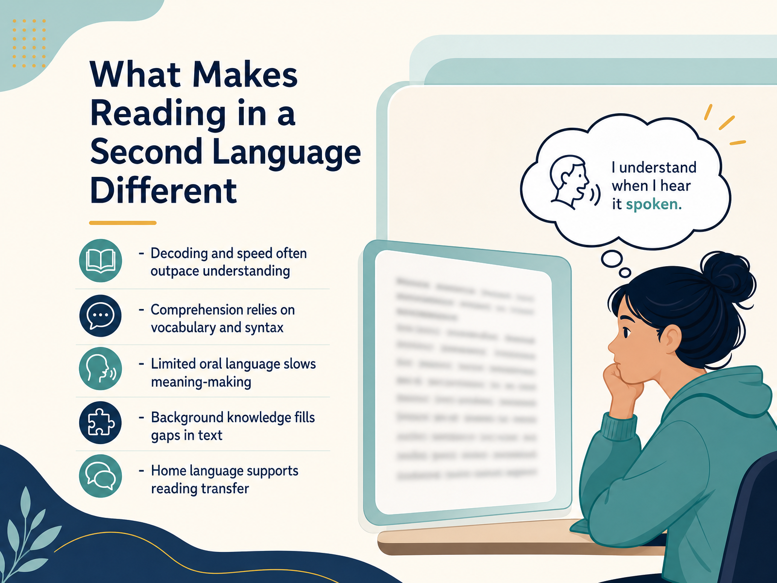 What Makes Reading in a Second Language Different