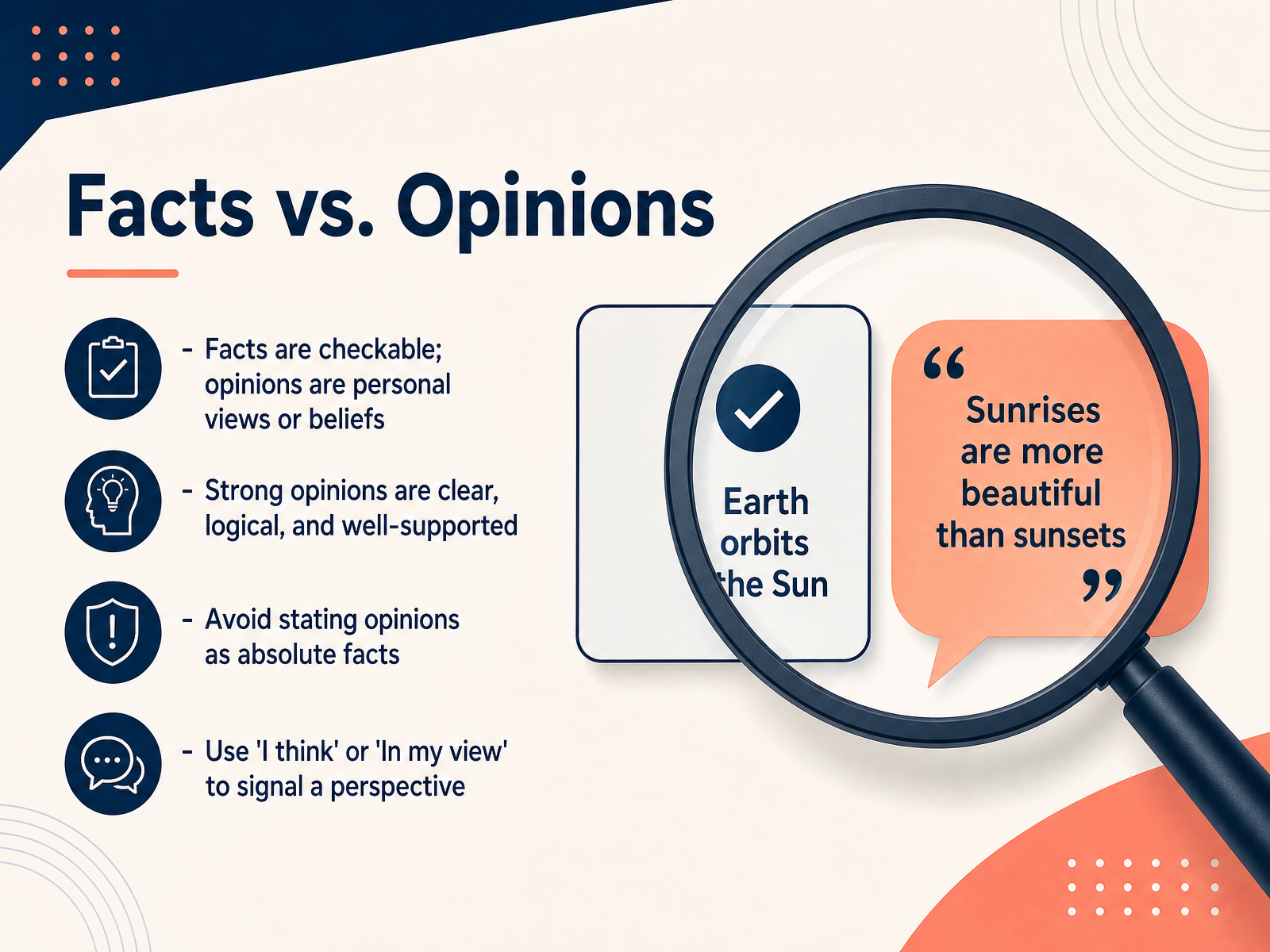Facts vs. Opinions
