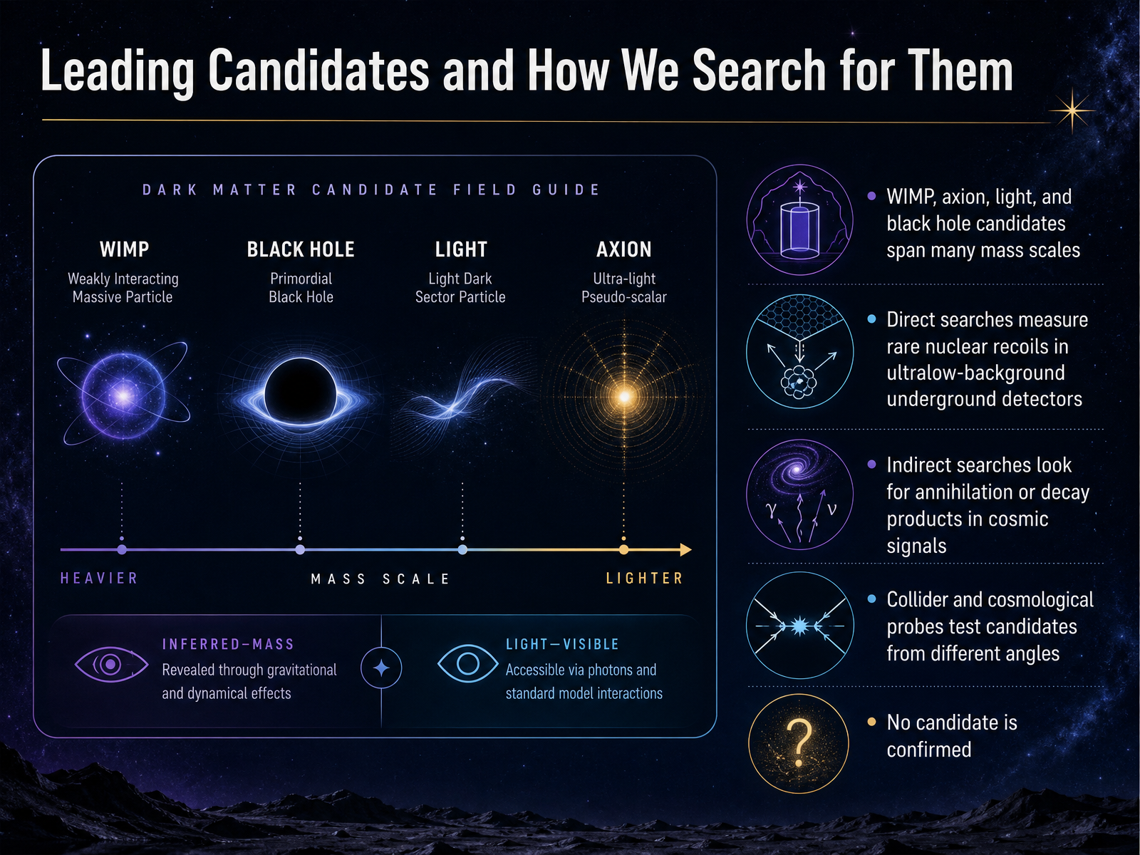 Leading Candidates and How We Search for Them